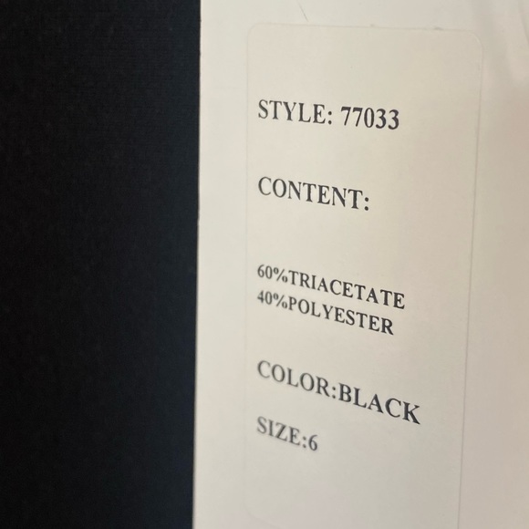 NWT Rickie Freeman for Teri Jon Black Detail Formal Evening Dress Size 6 - Picture 11 of 14